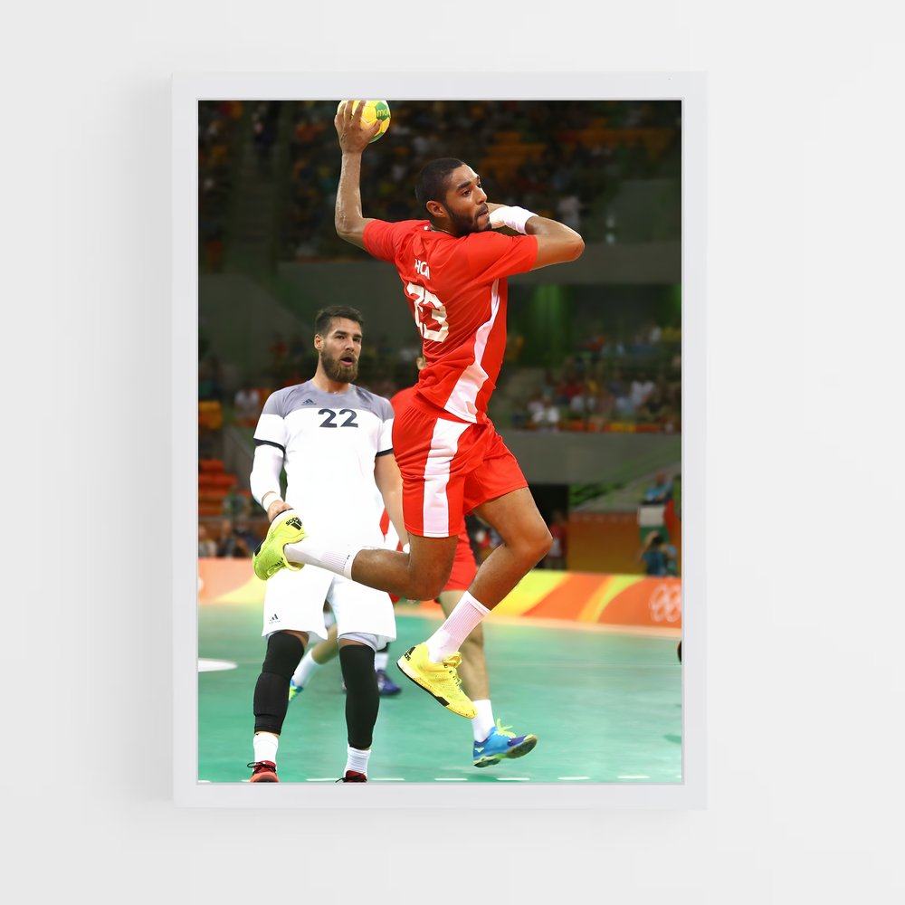 Poster Le Jongleur Énergique – affiche Handball (vue 3)
